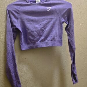 Gymshark Purple Long Sleeve Crop Top
